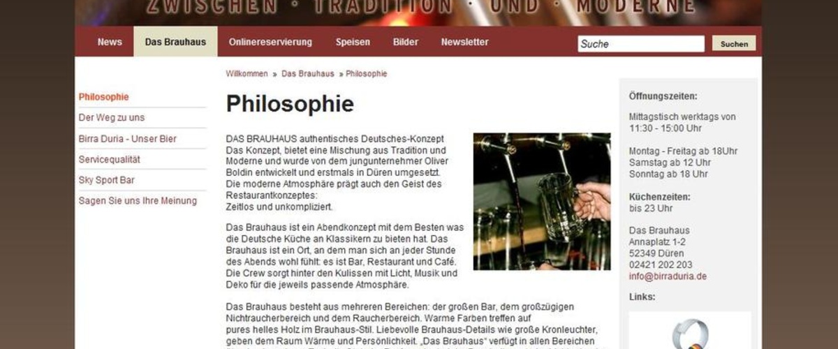 birraduria.de - Das Brauhaus Website ist online